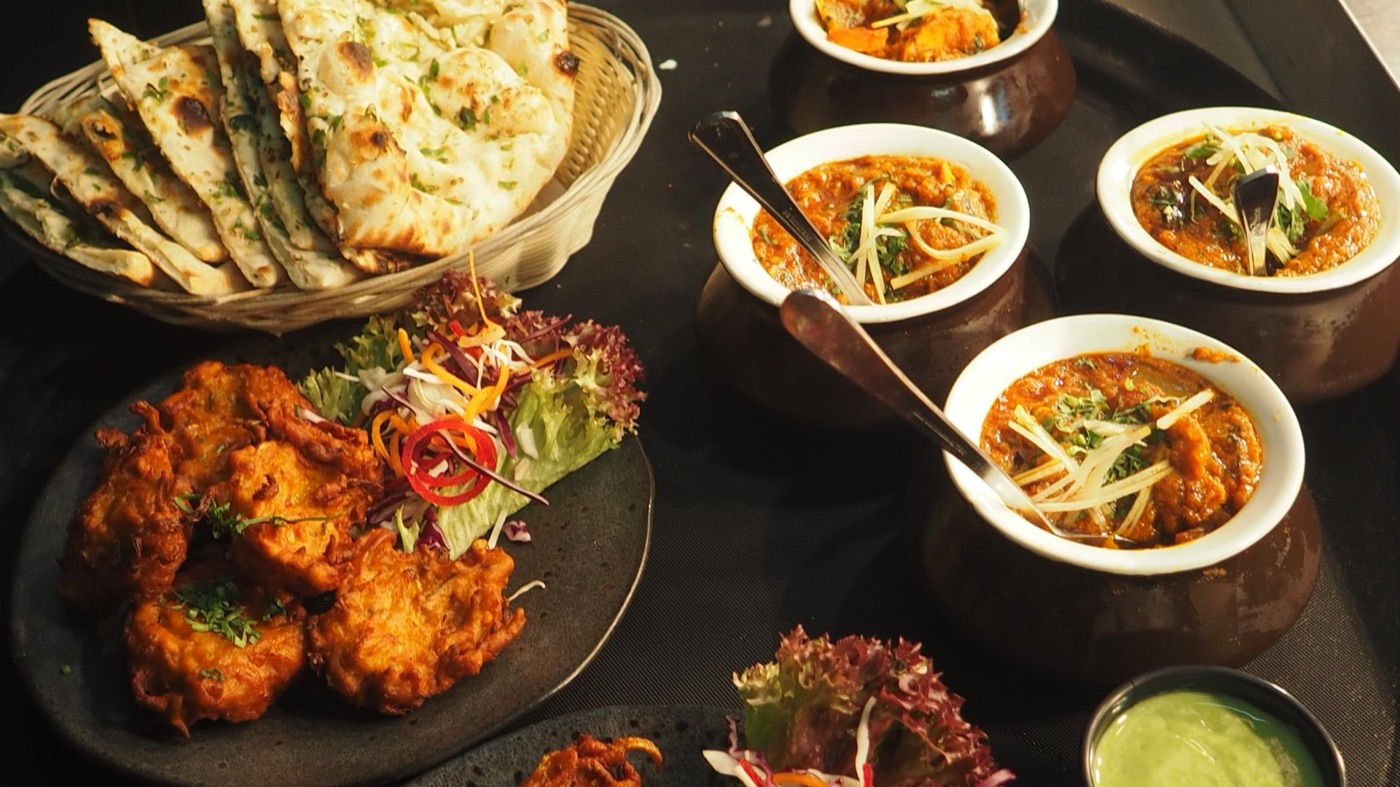 Traditional Balinese food spread